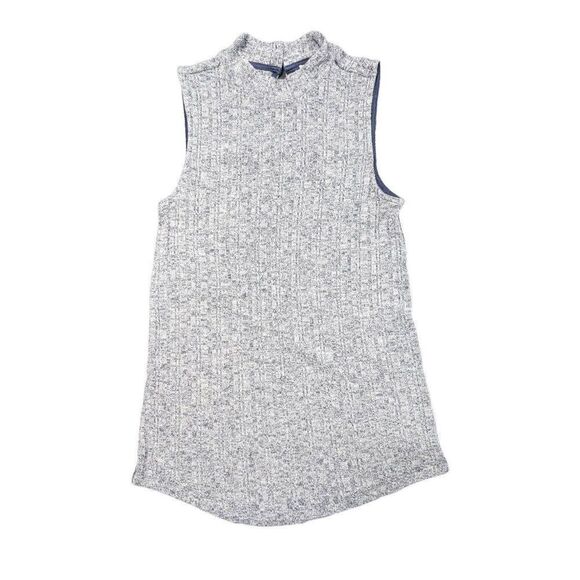 Antropologie PURE + GOOD Sleeveless Top with High 2 Neck Buttons & Round Hip Des - Picture 1 of 7